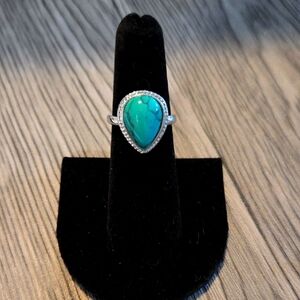 Pear Shaped Faux Turquoise Ring